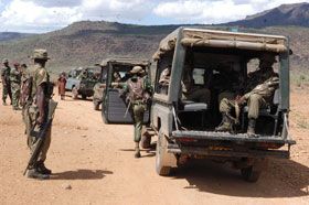 Kenyan Defense Force deploying troops in Nadapal, Kapoeta, South Sudan(Photo: Peter Ochieng)