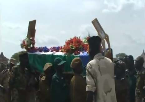 Andrew Wieu Riak's funeral in Baliet County, Upper Nile state, South Sudan(Photo: Nyamilepedia)